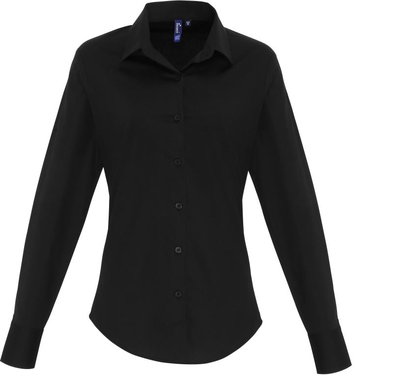 Dámská popelínová elastická košile PR344 Barva: černá, Velikost: 2XL
