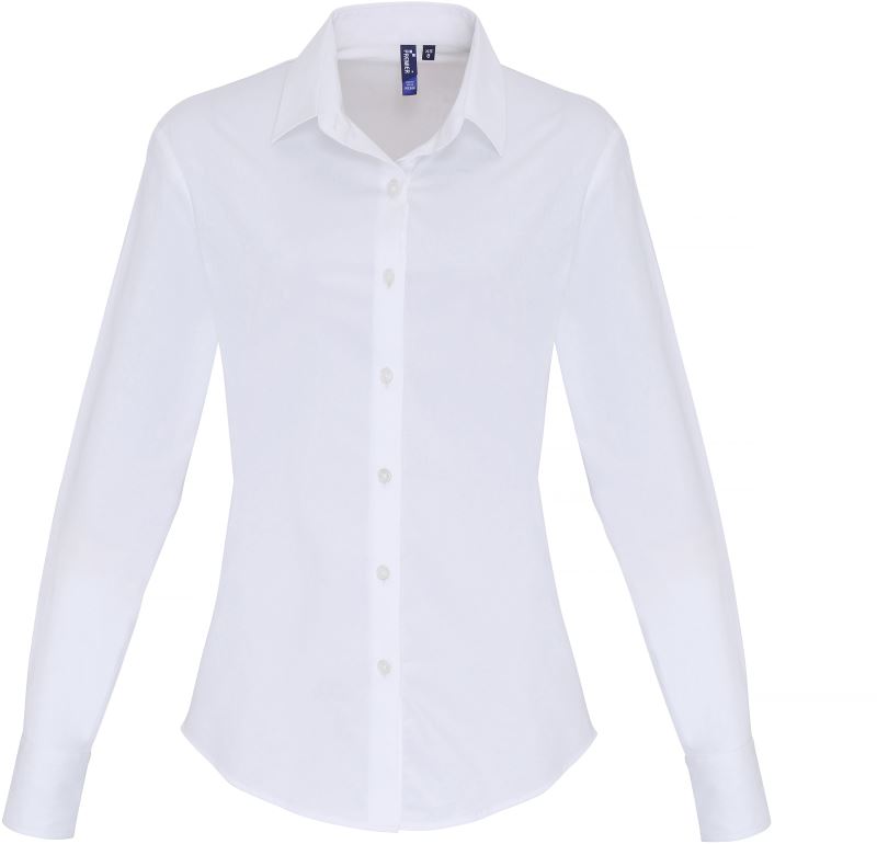 Dámská popelínová elastická košile PR344 Barva: bílá, Velikost: M