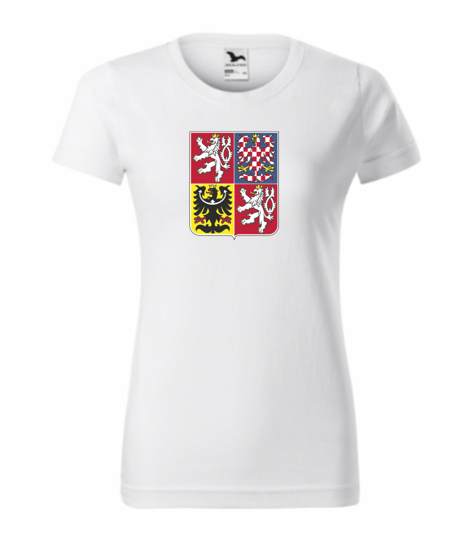 Dámské tričko s českým znakem 2 Barva: bílá, Velikost: 2XL