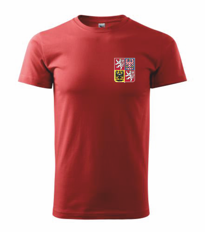 Tričko pánské/dětské s českým znakem Barva: červená, Velikost: XL