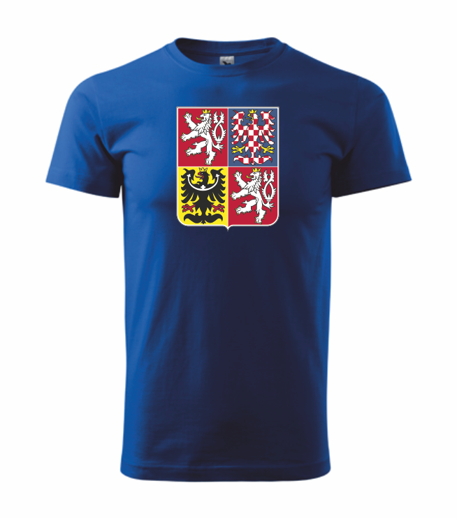 Tričko pánské/dětské s českým znakem 2 Barva: královská modrá, Velikost: XS