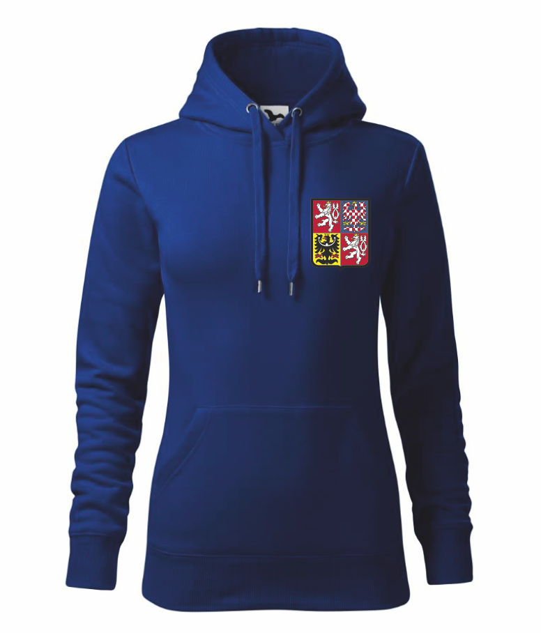 Dámská mikina s českým znakem Barva: královská modrá, Velikost: XL