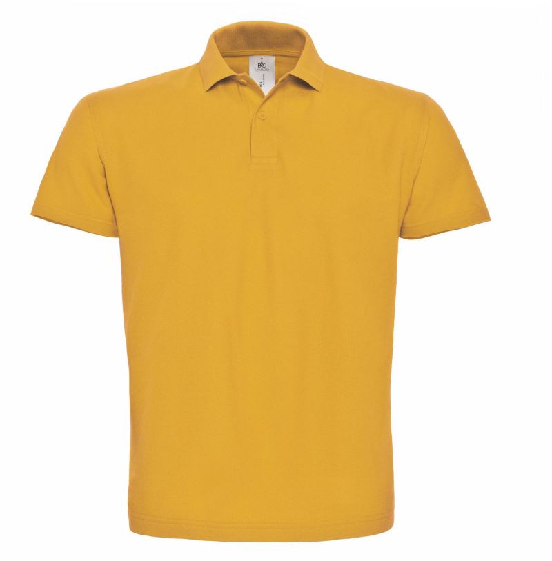 Pánská polokošile Piqué polo ID.001 Barva: žlutá, Velikost: 4XL