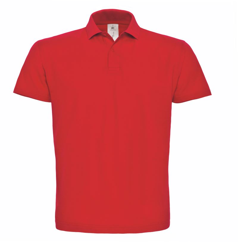 Pánská polokošile Piqué polo ID.001 Barva: červená, Velikost: 4XL