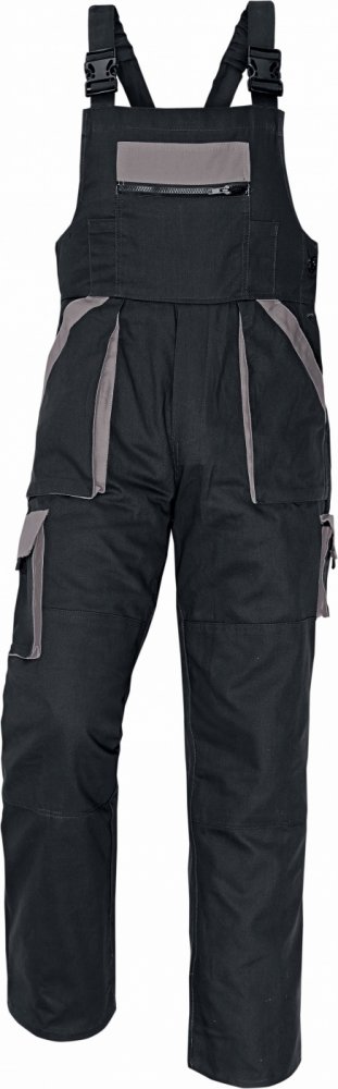 Montérkové kalhoty s laclem MAX Barva: černá-šedá, Velikost: 58