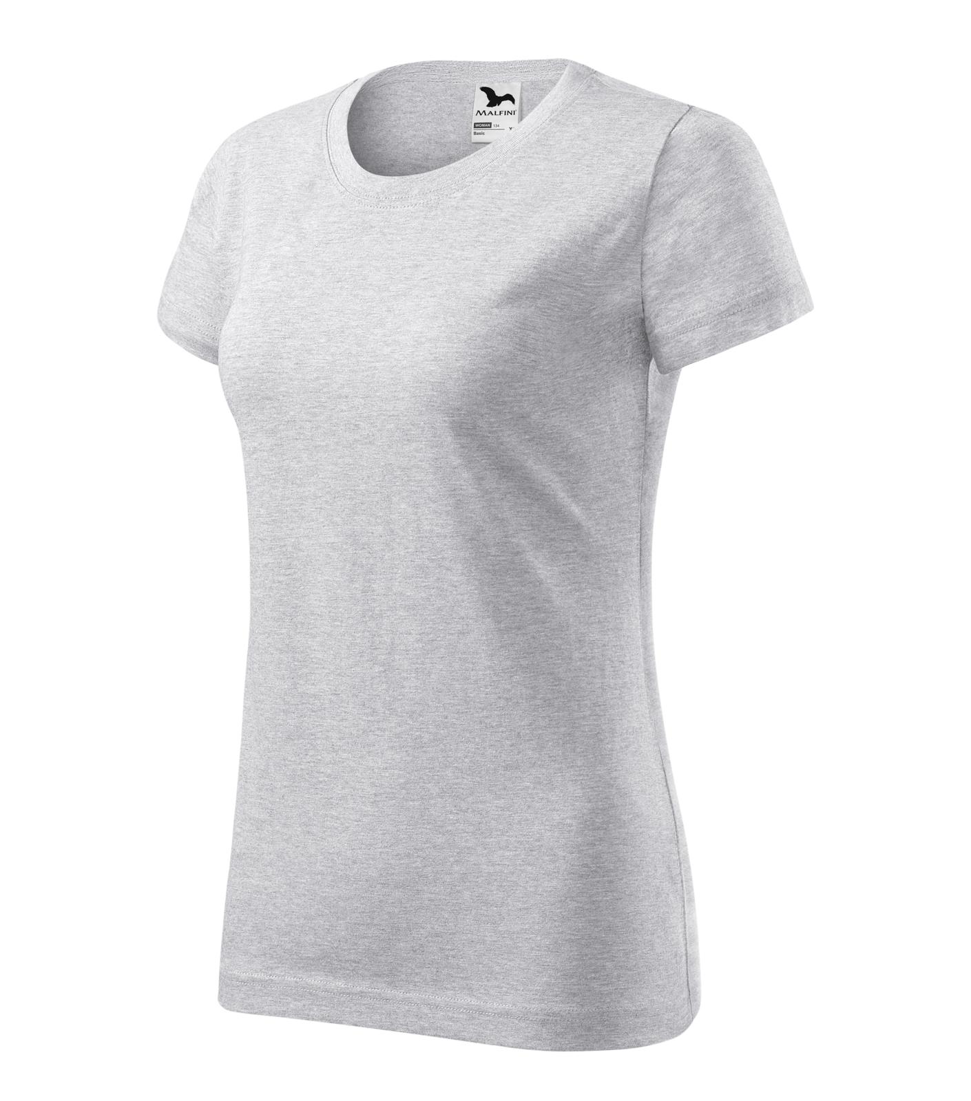 Basic Tričko dámské Barva: světle šedý melír, Velikost: S