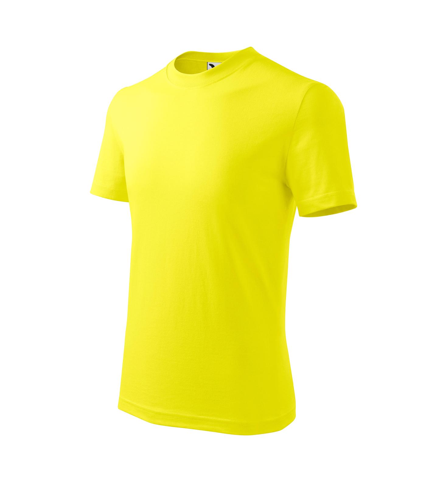 Basic Tričko dětské Barva: citronová, Velikost: 134 cm/8 let