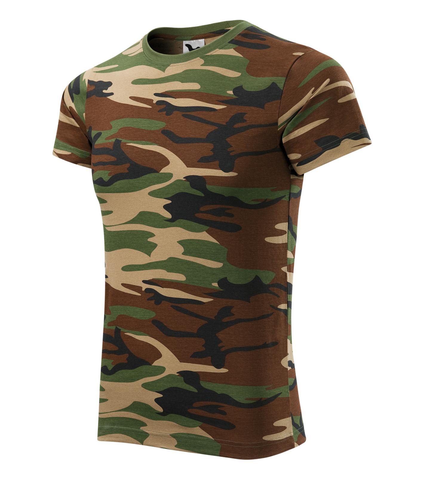 Camouflage Tričko unisex Barva: camouflage brown, Velikost: XS