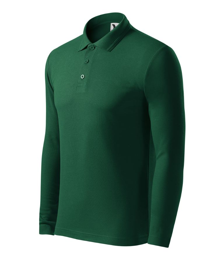 Pique Polo LS Polokošile pánská Barva: dark green, Velikost: L