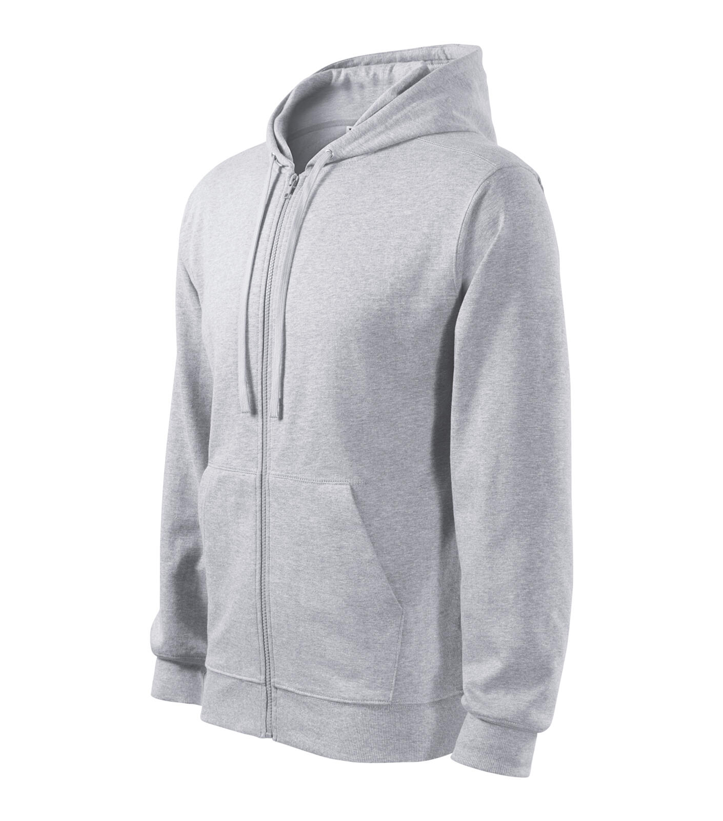 Trendy Zipper Mikina pánská Barva: světle šedý melír, Velikost: XL
