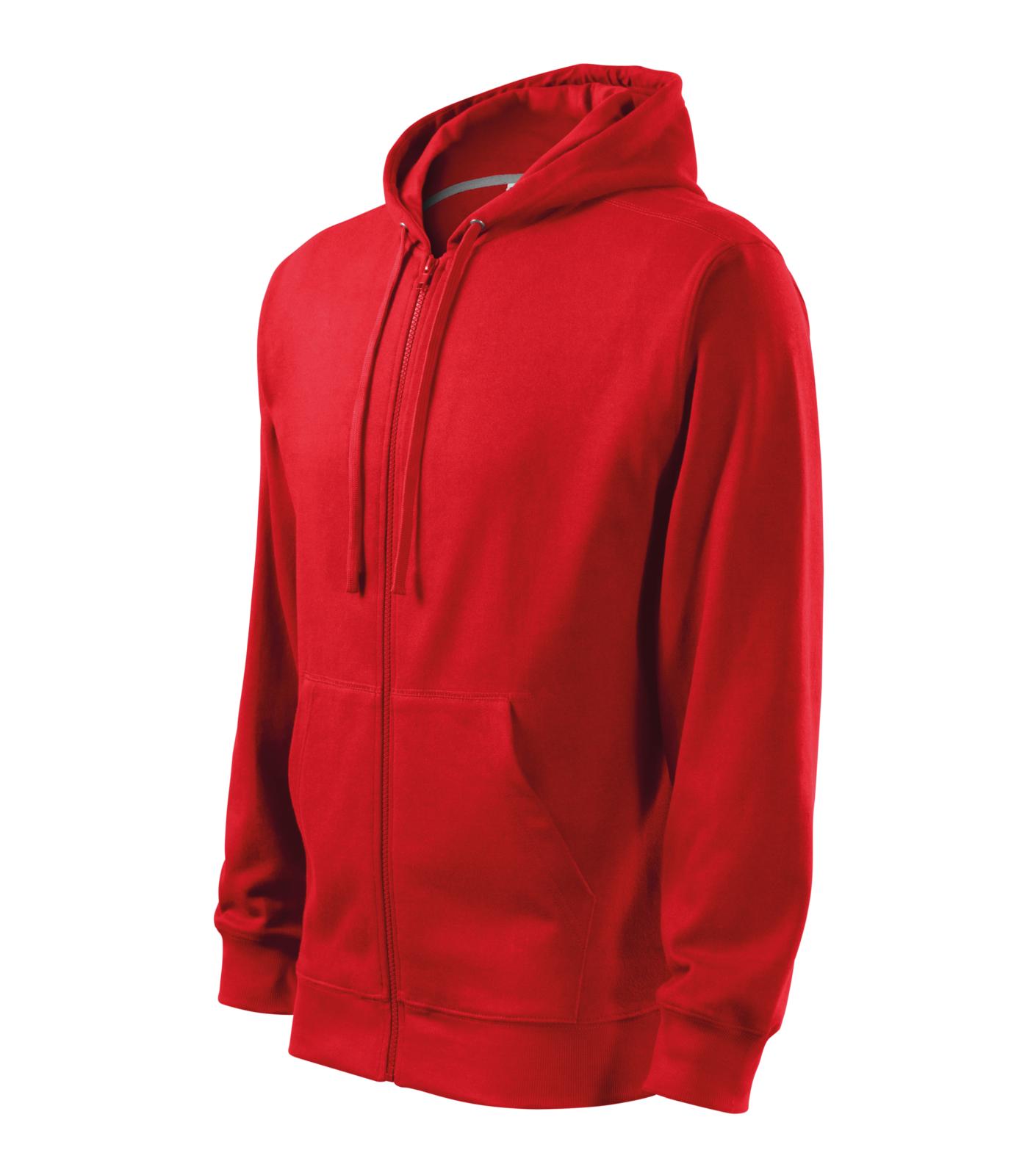 Trendy Zipper Mikina pánská Barva: červená, Velikost: 3XL