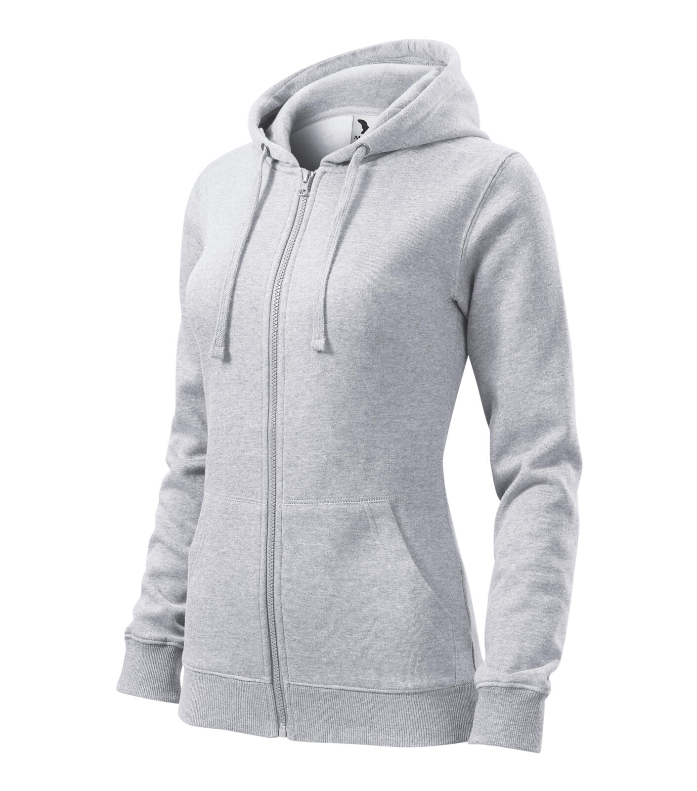 Trendy Zipper Mikina dámská Barva: světle šedý melír, Velikost: XL