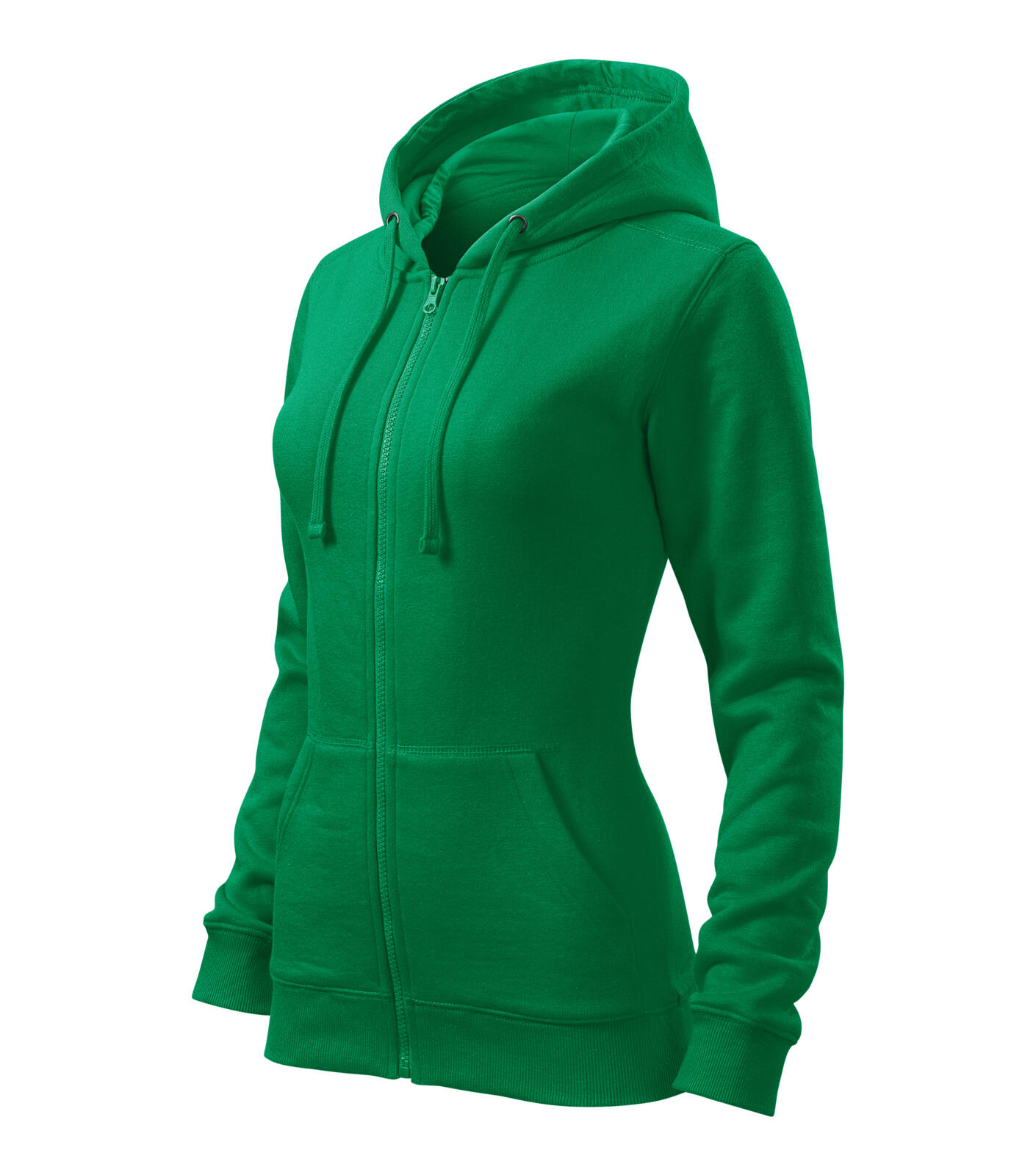 Trendy Zipper Mikina dámská Barva: středně zelená, Velikost: M