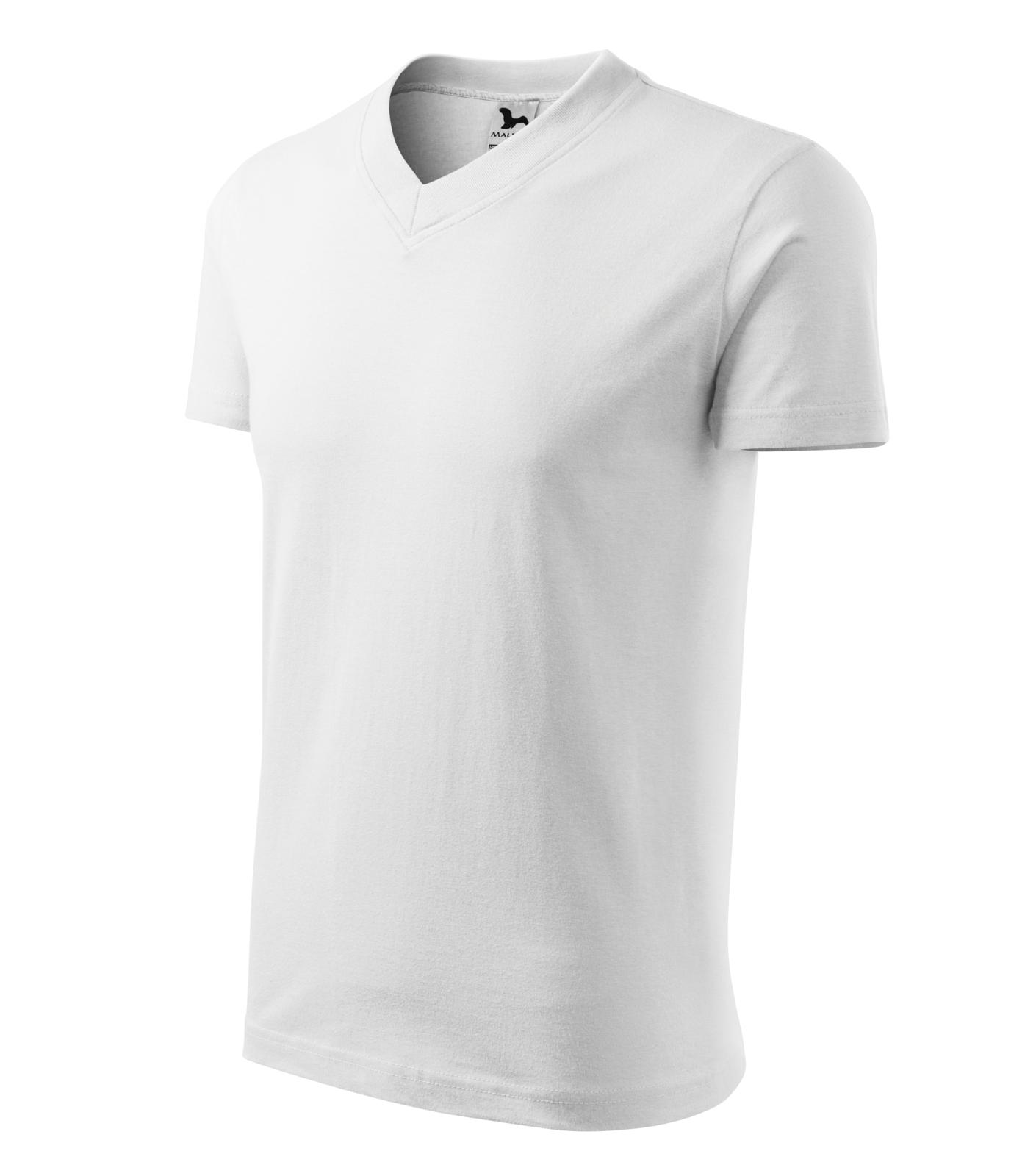 V-neck Tričko unisex Barva: bílá, Velikost: XL