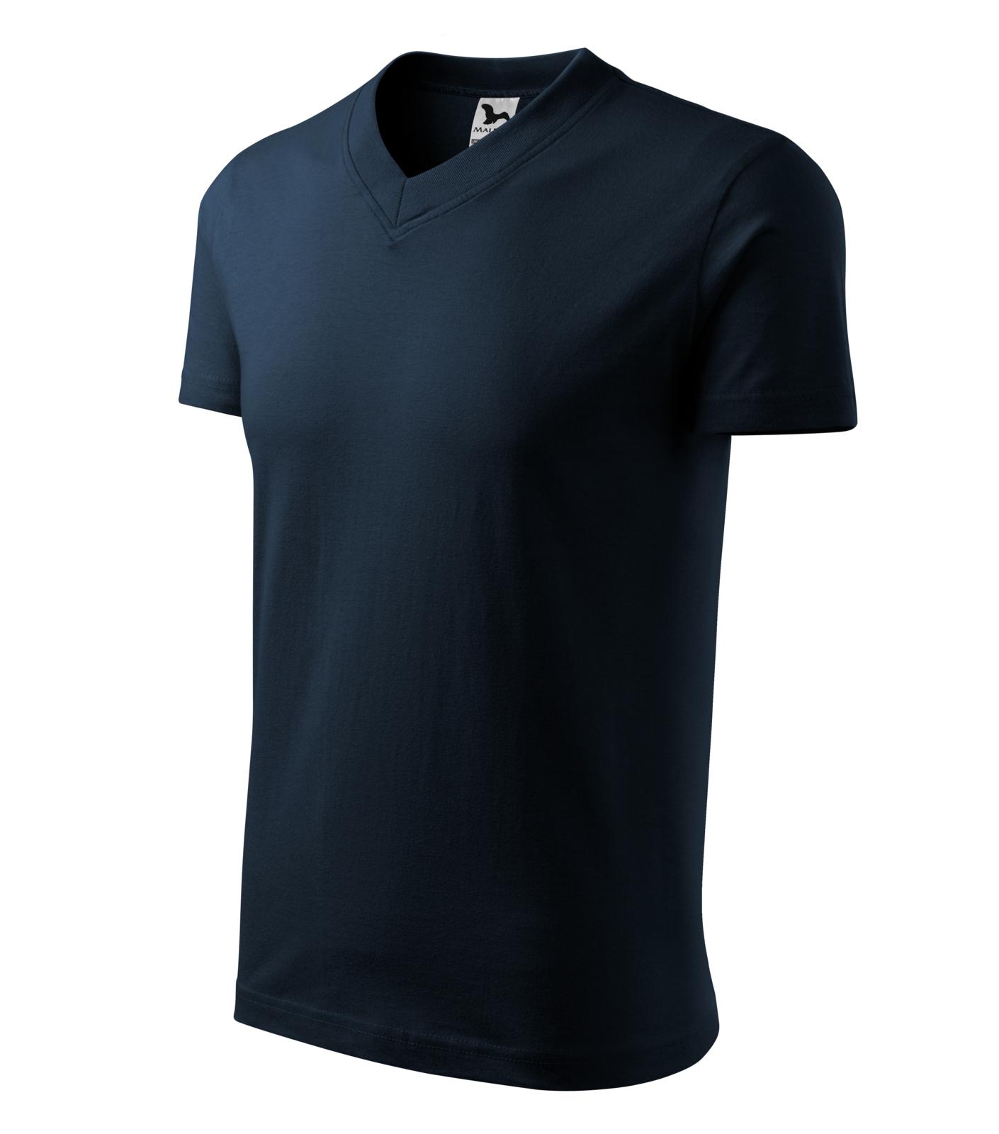 V-neck Tričko unisex Barva: námořní modrá, Velikost: XL