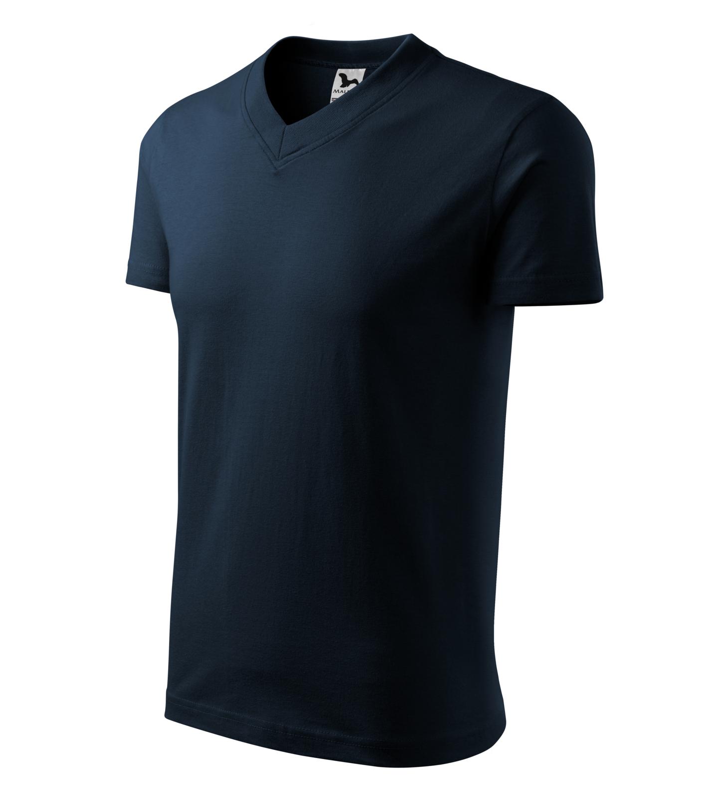 V-neck Tričko unisex Barva: námořní modrá, Velikost: M
