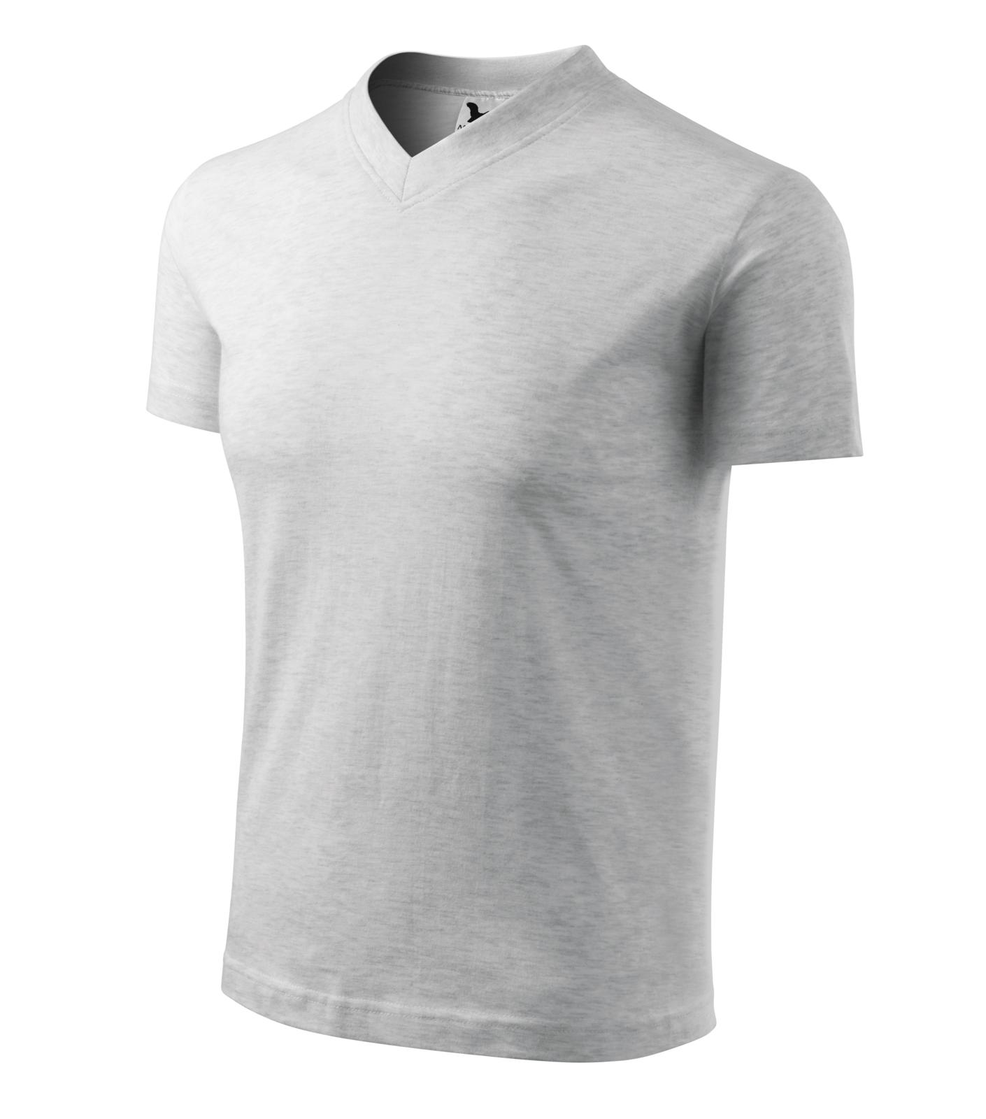 V-neck Tričko unisex Barva: světle šedý melír, Velikost: 3XL