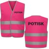 Reflexní vesta s vlastním potiskem růžová
