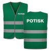 Reflexní vesta s vlastním potiskem zelená