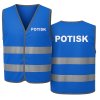 Reflexní vesta s vlastním potiskem modrá