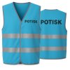 Reflexní vesta s vlastním potiskem světle modrá