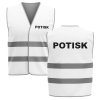 Reflexní vesta s vlastním potiskem bílá