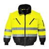 HI VIS zimní bunda do pasu žluto černá