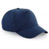 5 panelová kšiltovka z bavlny námořní modrá