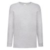 Tričko Valueweight dlouhý rukáv dětské melírové světle šedé