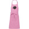 růžová zástěra s potiskem