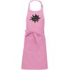 růžová zástěra s výšivkou loga