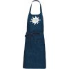 denim zástěra s potiskem