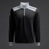 Sportovní mikina Ishi 1/4 zip černá s bílými doplňky