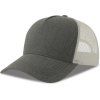 5panelová trucker kšiltovka Atlantis tmavě šedý melír, bílá