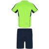 Pánský dětský sport set Boca tričko a šortky, neon green, černá, zadní pohled