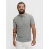 Pánská bavlněná polokošile Cotton Heavy šedá na modelu