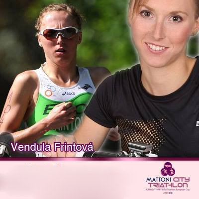 V. Frintová na triatlonu v Karlových Varech