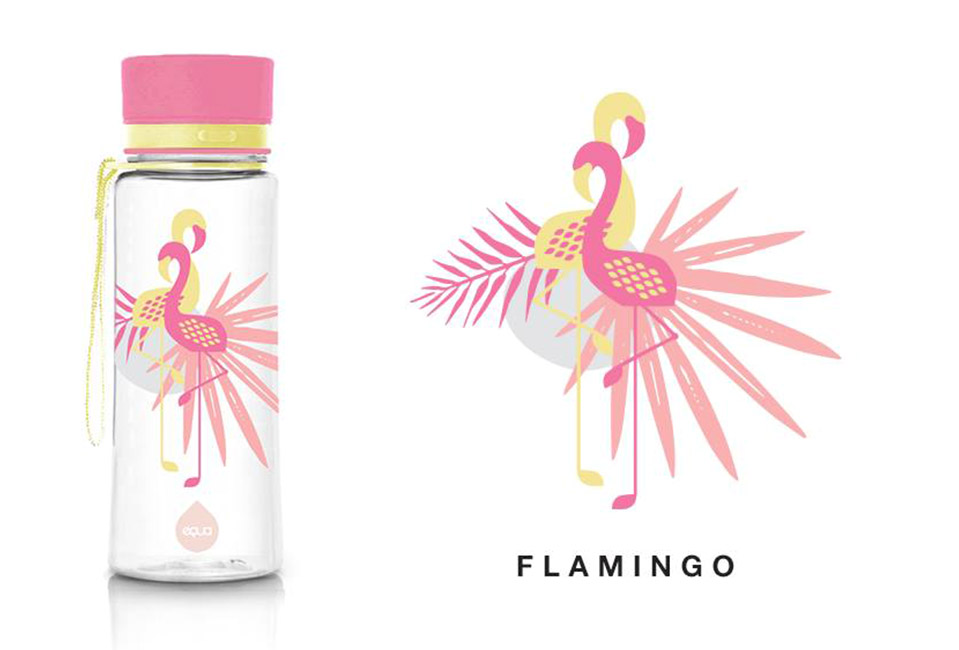 Plastová BPA free lahev z tritanu EQUA Flamingo 400 ml a 600 ml
