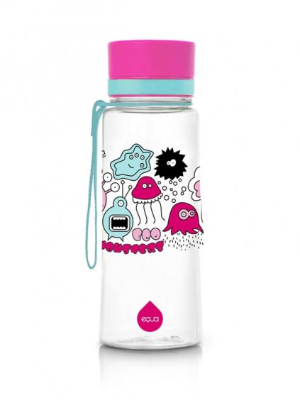 Plastová BPA free lahev z tritanu EQUA Pink Monsters 600 ml (Velikost varianty 400 ml)