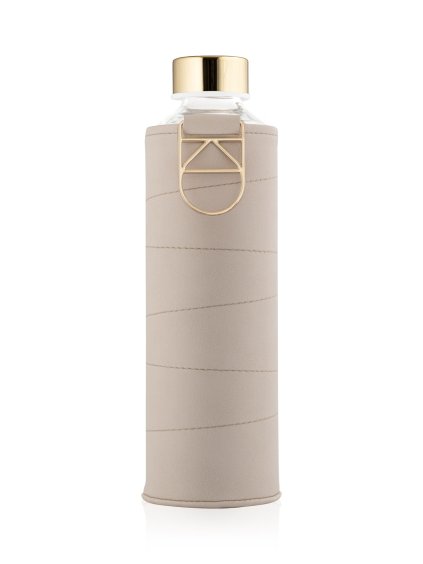 285 285 sklenena lahev s obalem z umele kuze equa beige 750 ml
