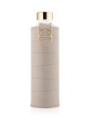 Skleněná lahev s obalem z umělé kůže EQUA Beige 750 ml