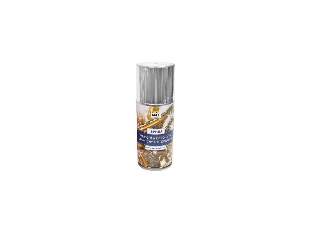 Sprej Max color vianočný a dekoračný strieborný 150ml