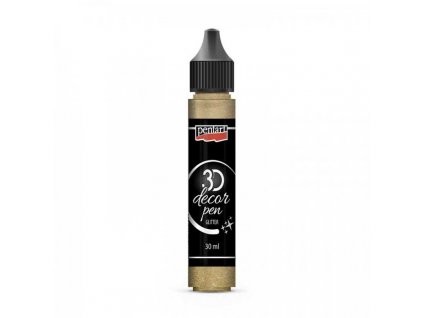 dekoracne 3d pero 30 ml glitrova zlata