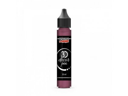 dekoracne 3d pero 30 ml rubinova cervena