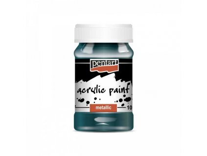 akrylova farba 100 ml metalicka zelenomodra