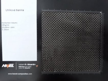 Uhlíková tkanina KC Industry 200g m2 plátno 100 cm