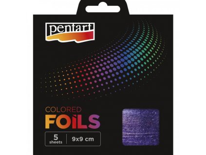 metalicke platky 9 x 9 cm 5 ks tmava fialova