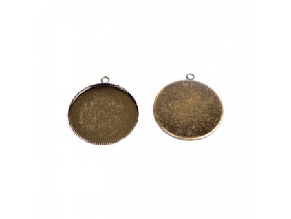 lozko kruh starobronz zubkovany okraj 30 mm