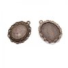 lozko oval 18 x 14 mm starobronz p51728