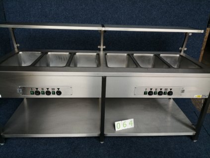 Výdejní modul,2x výdejní vana 3x GN 1/1,  NOVÁ